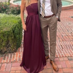 Red Wine Vera Wang Bridesmaid Dress Strapless